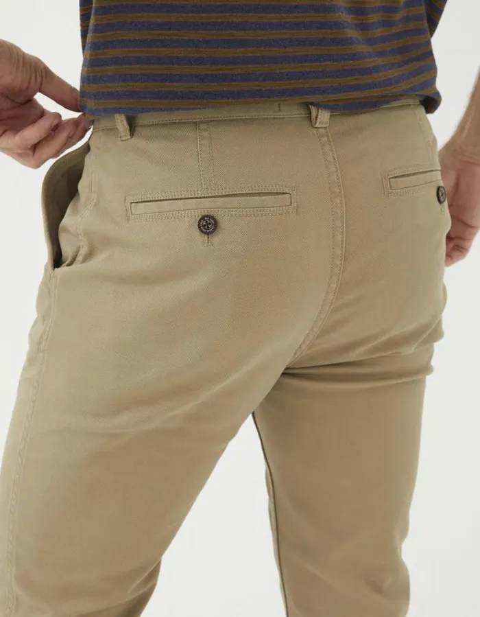 Men Trousers and Chinos FatFace Heyshott Slim Textured Chinos Dark Stone