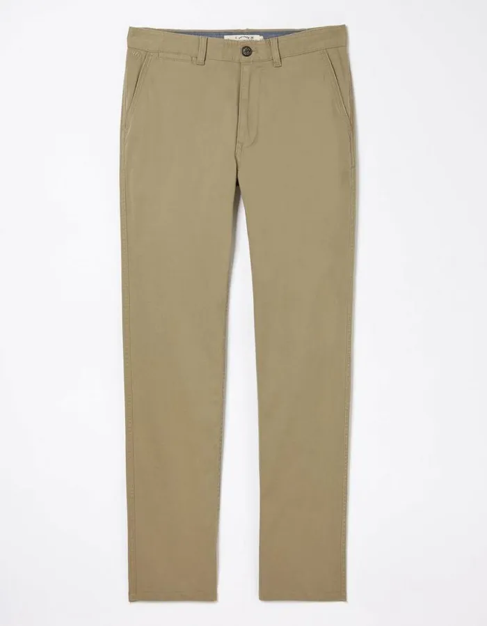 Men Trousers and Chinos FatFace Heyshott Slim Textured Chinos Dark Stone