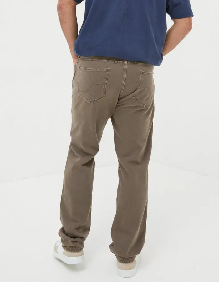 Men Trousers and Chinos FatFace Straight Fit Barton Jeans Light Brown