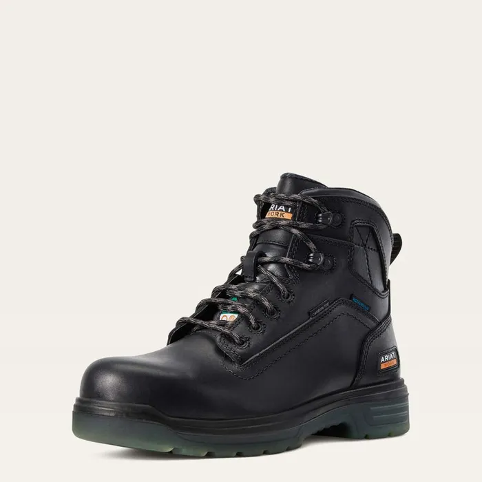 Men Turbo 6034 H2O CSA Carbon Toe Work Boot Black Ariat Work Boots
