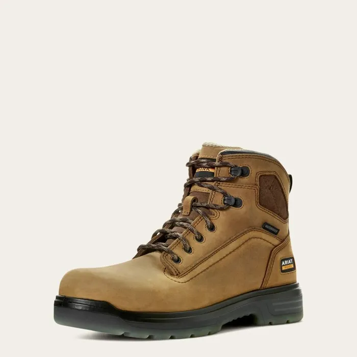 Men Turbo 6034 Waterproof Work Boot Aged Bark Ariat Work Boots