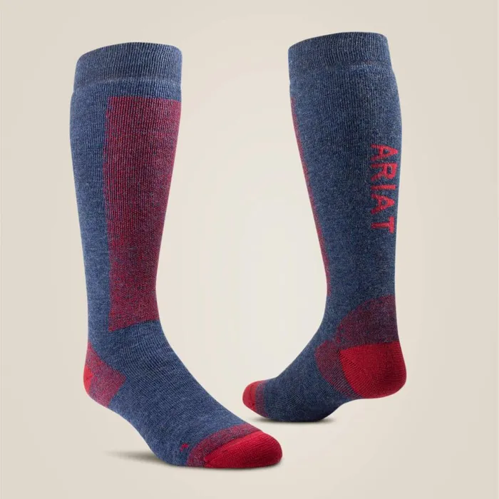 MenWomen AriatTEK Merino Socks Navyred Ariat Socks