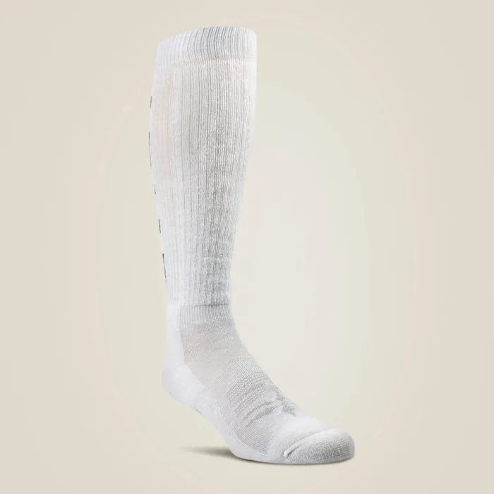MenWomen Midweight Over The Calf Western Boot Sock Grey Ariat Socks