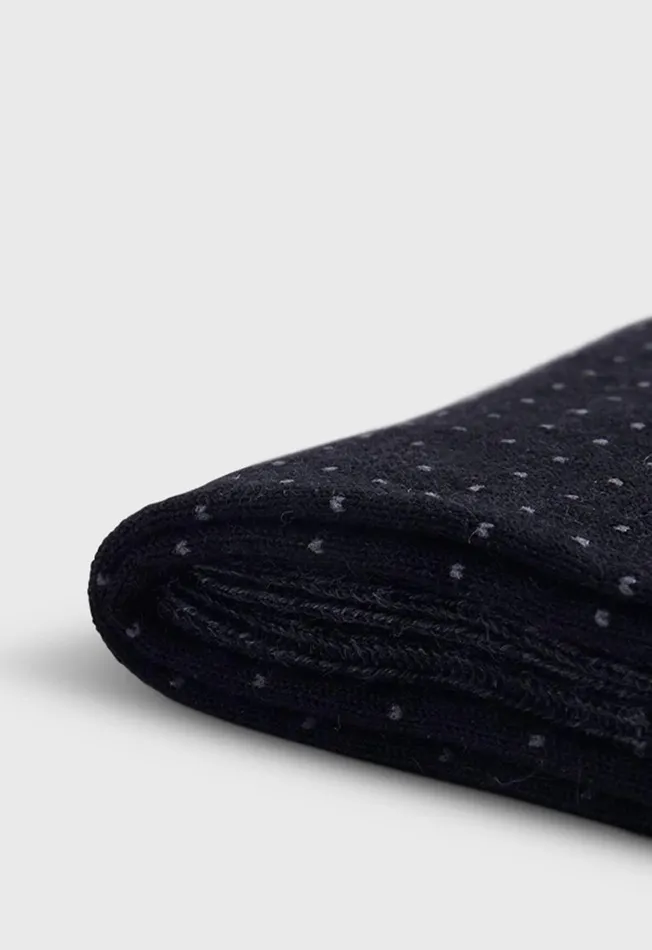 Men Wool Pindot Sock Black Paul Stuart Socks Men Wool Pindot Sock Black Paul Stuart Socks