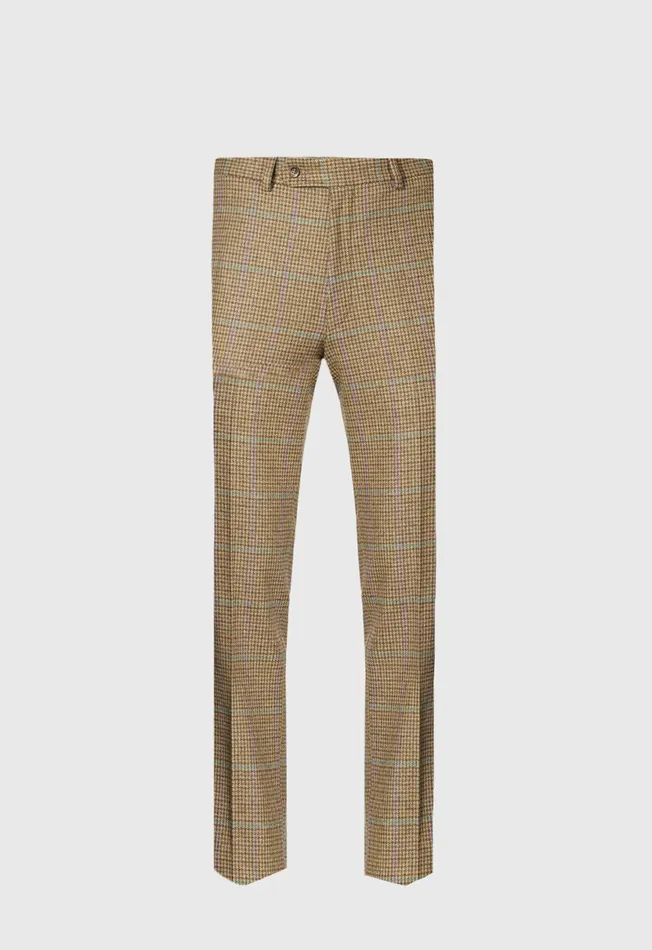 Men Wool Plaid James Trouser Olive Paul Stuart Pants