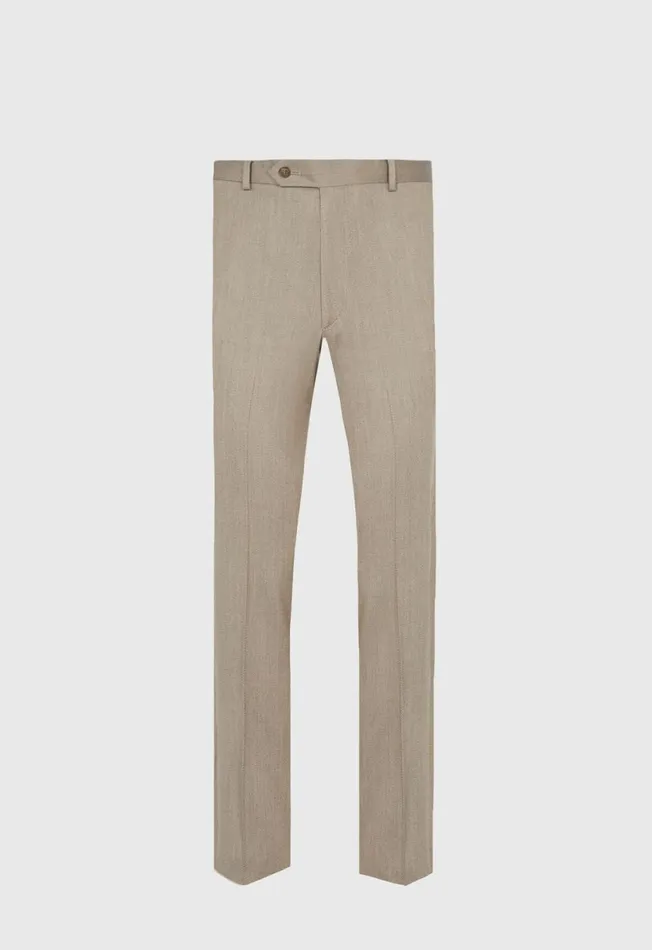 Men Wool Twill James Dress Trouser Mid Grey Paul Stuart Pants