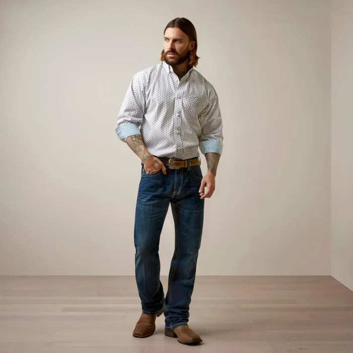 Men Wrinkle Free Coleman Classic Fit Shirt Grey Ariat Button Down Shirts Men Wrinkle Free Coleman Classic Fit Shirt Grey Ariat Button Down Shirts