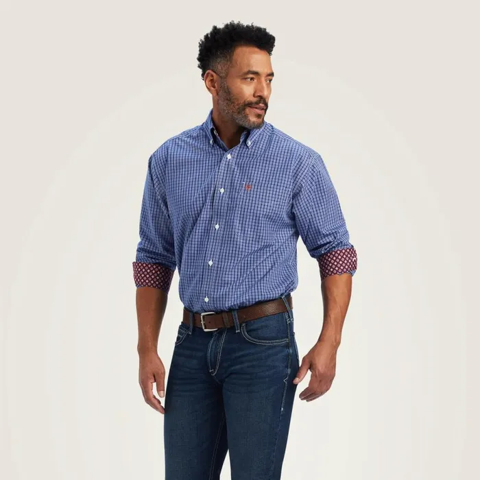 Men Wrinkle Free Dash Classic Fit Shirt Limoges Ariat Button Down Shirts