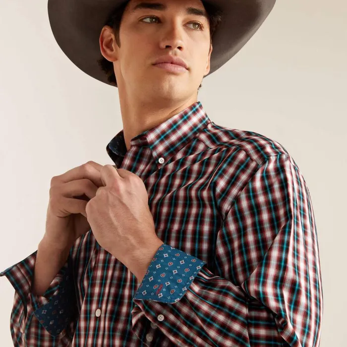 Men Wrinkle Free Gatlin Fitted Shirt White Ariat Button Down Shirts Men Wrinkle Free Gatlin Fitted Shirt White Ariat Button Down Shirts