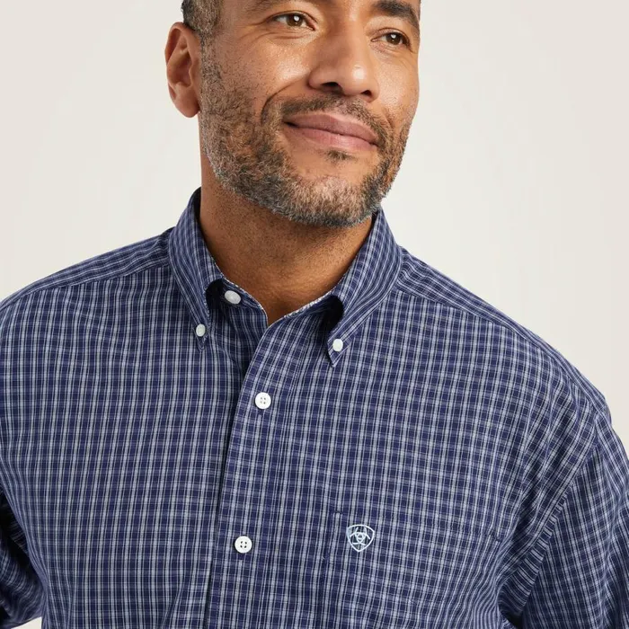 Men Wrinkle Free Immanuel Classic Fit Shirt Midnight Sail Ariat Button Down Shirts Men Wrinkle Free Immanuel Classic Fit Shirt Midnight Sail Ariat Button Down Shirts