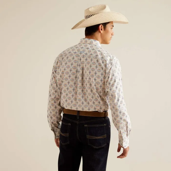 Men Wrinkle Free Remington Classic Fit Shirt Oatmeal Ariat Button Down Shirts Men Wrinkle Free Remington Classic Fit Shirt Oatmeal Ariat Button Down Shirts
