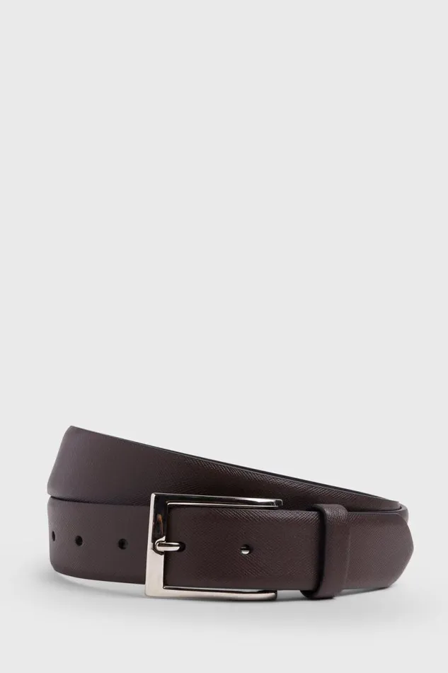 Mens Paul Stuart Belts Leather Dress Belt Brown