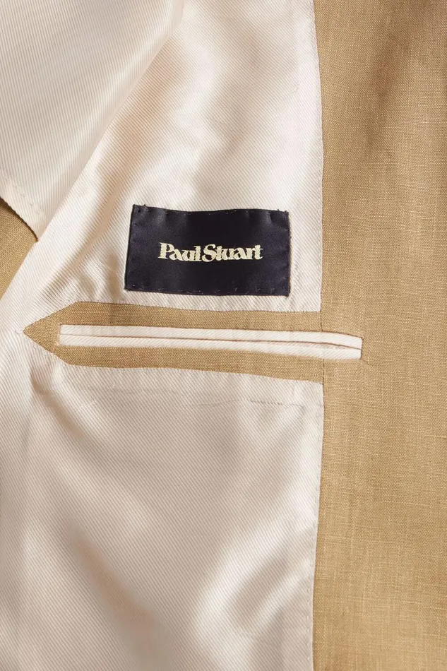 Mens Paul Stuart Blazers and Jackets Linen Jacket Wheat Mens Paul Stuart Blazers and Jackets Linen Jacket Wheat