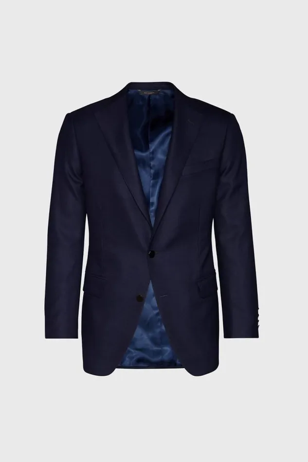Mens Paul Stuart Blazers and Jackets Super 150s Wool Phillip Blazer Navy