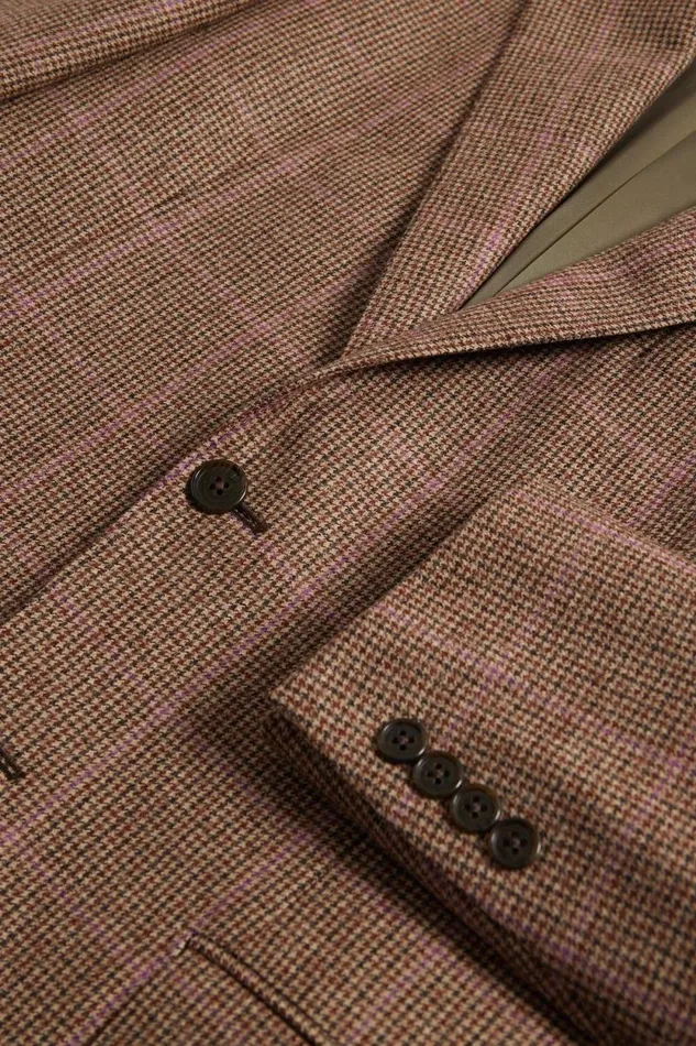 Mens Paul Stuart Blazers and Jackets Wool Plaid Jacket Brownplum Mens Paul Stuart Blazers and Jackets Wool Plaid Jacket Brownplum