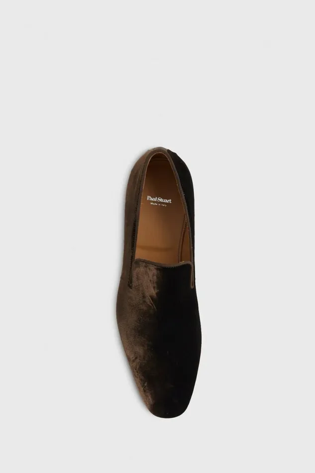 Mens Paul Stuart Evening Harrier Velvet Formal SlipOn Brown Mens Paul Stuart Evening Harrier Velvet Formal SlipOn Brown