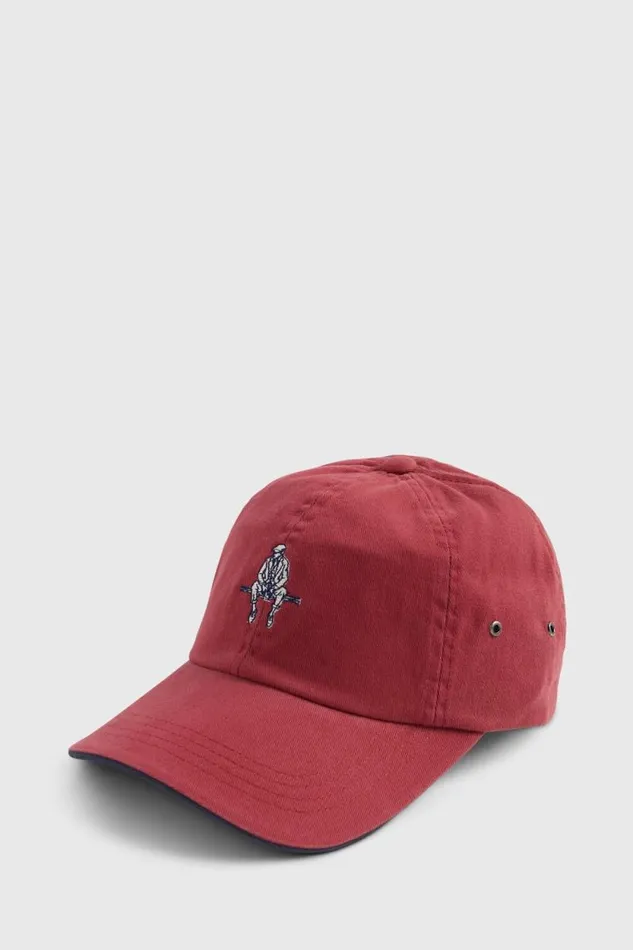 Mens Paul Stuart Hats Logo Baseball Cap Red