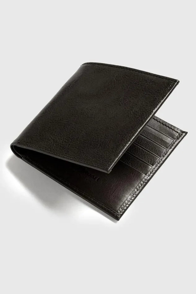 Mens Paul Stuart Lifestyle Hipster Vachetta Leather Wallet Black Mens Paul Stuart Lifestyle Hipster Vachetta Leather Wallet Black
