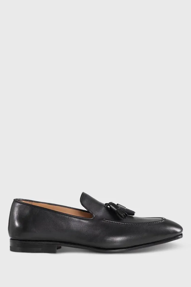 Mens Paul Stuart Loafers Charleston Tassel Slip On Black