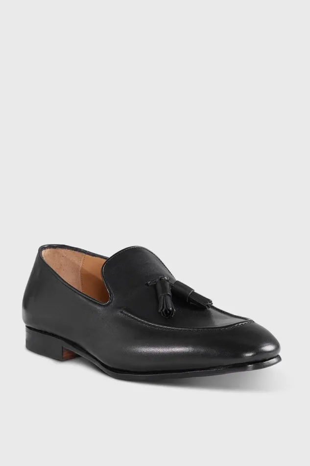 Mens Paul Stuart Loafers Charleston Tassel Slip On Black Mens Paul Stuart Loafers Charleston Tassel Slip On Black