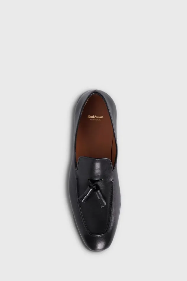 Mens Paul Stuart Loafers Charleston Tassel Slip On Black Mens Paul Stuart Loafers Charleston Tassel Slip On Black