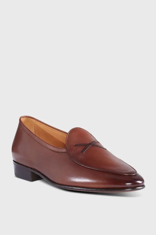 Mens Paul Stuart Loafers Francisco Leather Loafer Camel Mens Paul Stuart Loafers Francisco Leather Loafer Camel