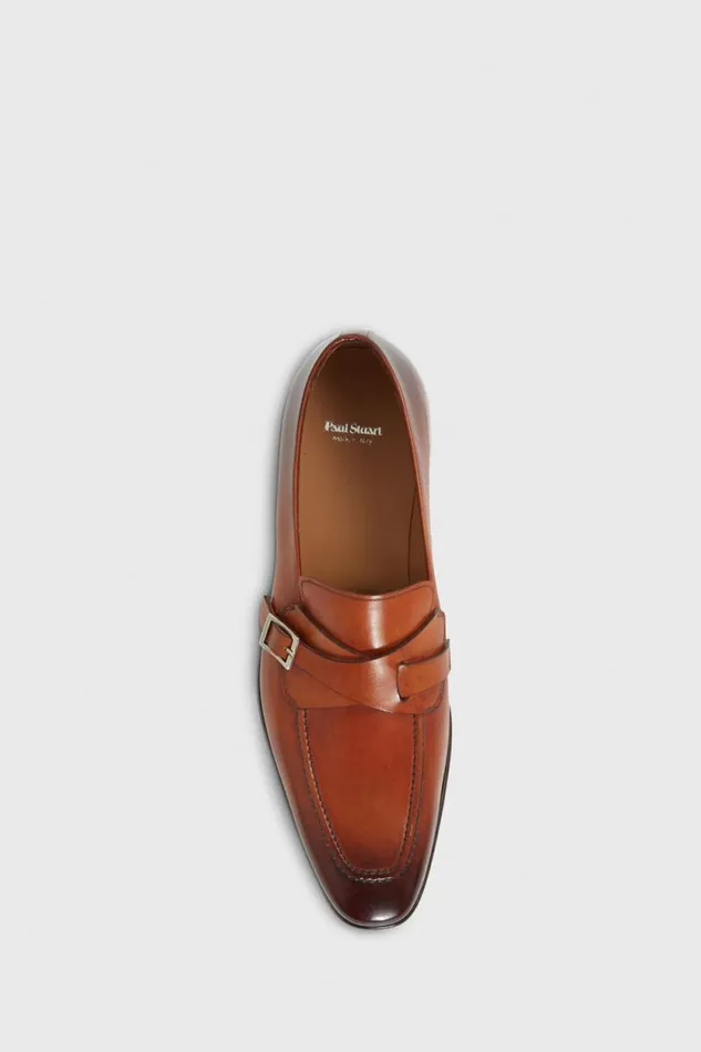 Mens Paul Stuart Loafers Gideon Single Monk Loafer Tan Mens Paul Stuart Loafers Gideon Single Monk Loafer Tan