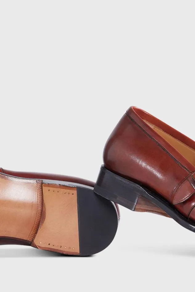 Mens Paul Stuart Loafers Scott Buckle Loafer Cognac Mens Paul Stuart Loafers Scott Buckle Loafer Cognac