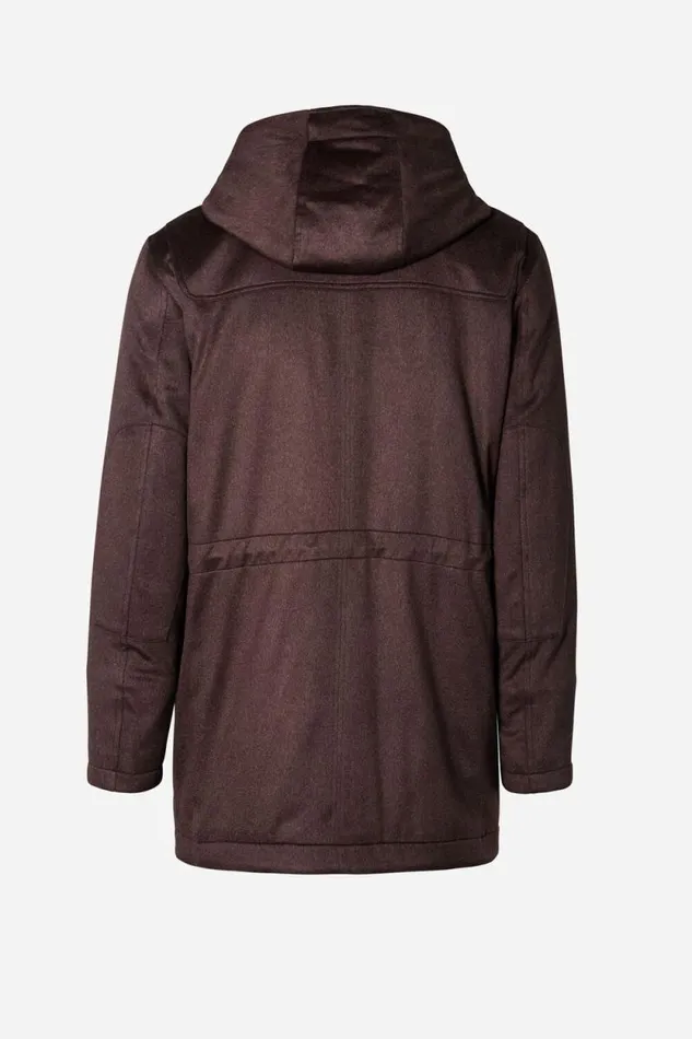 Mens Paul Stuart Outerwear Cashmere Parka With Hood Dark Brown Mens Paul Stuart Outerwear Cashmere Parka With Hood Dark Brown
