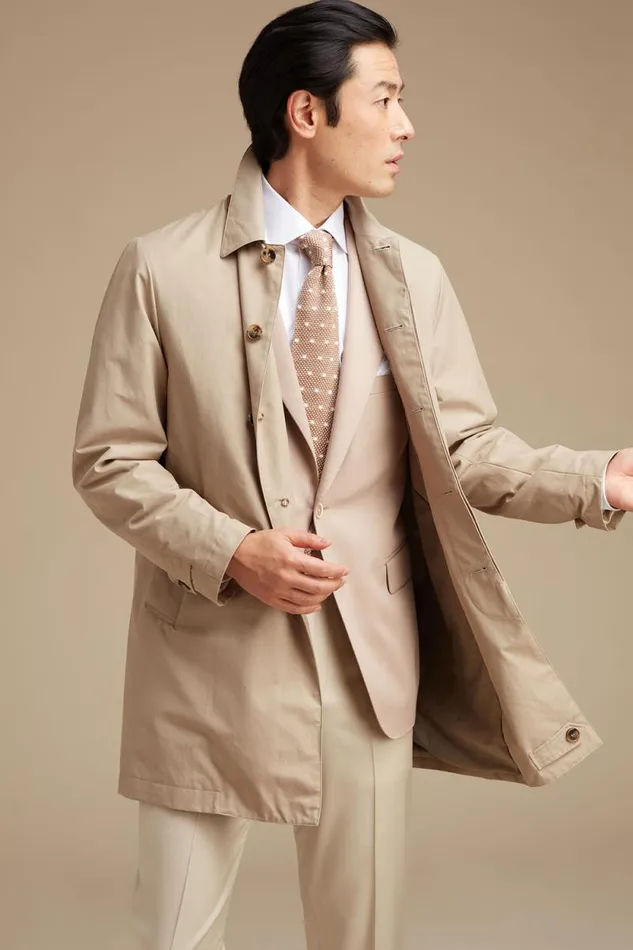 Mens Paul Stuart Outerwear Tailored Fit Raincoat Khaki Mens Paul Stuart Outerwear Tailored Fit Raincoat Khaki
