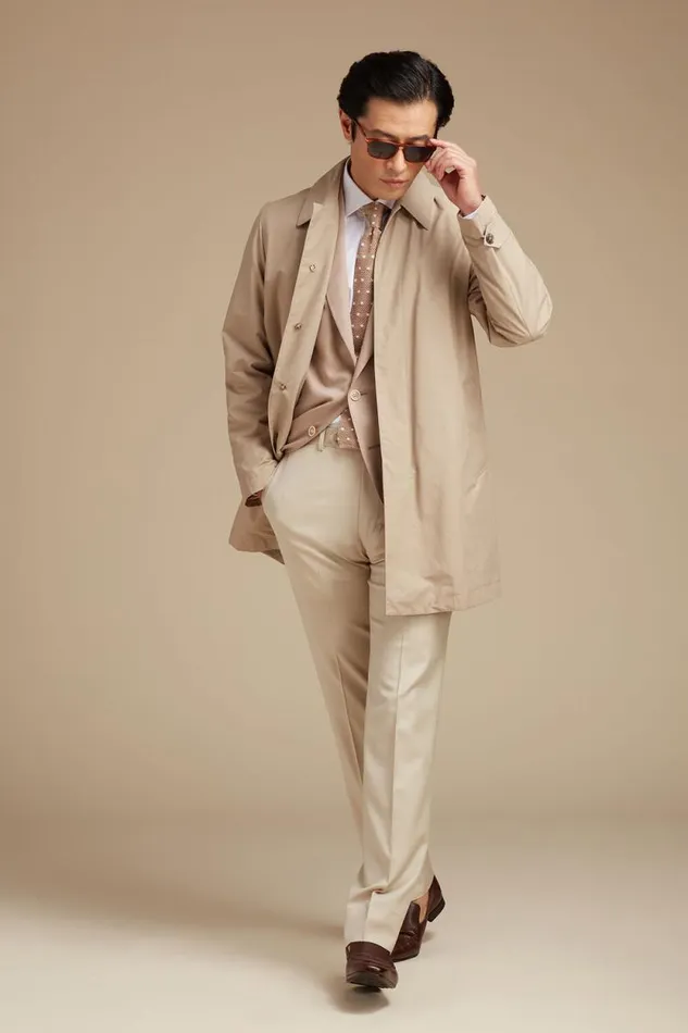 Mens Paul Stuart Outerwear Tailored Fit Raincoat Khaki Mens Paul Stuart Outerwear Tailored Fit Raincoat Khaki
