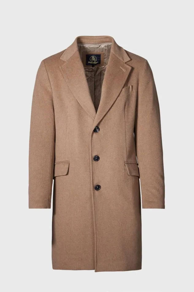 Mens Paul Stuart Outerwear Wool Coat With Shearling Gilet Camel Mens Paul Stuart Outerwear Wool Coat With Shearling Gilet Camel