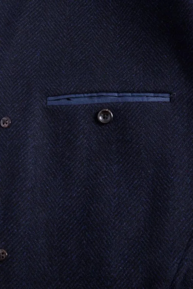 Mens Paul Stuart Outerwear Wool Herringbone Coat Navy Mens Paul Stuart Outerwear Wool Herringbone Coat Navy