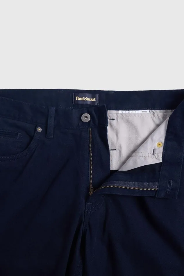 Mens Paul Stuart Pants Brushed Cotton Twill Five Pocket Pant Navy Mens Paul Stuart Pants Brushed Cotton Twill Five Pocket Pant Navy