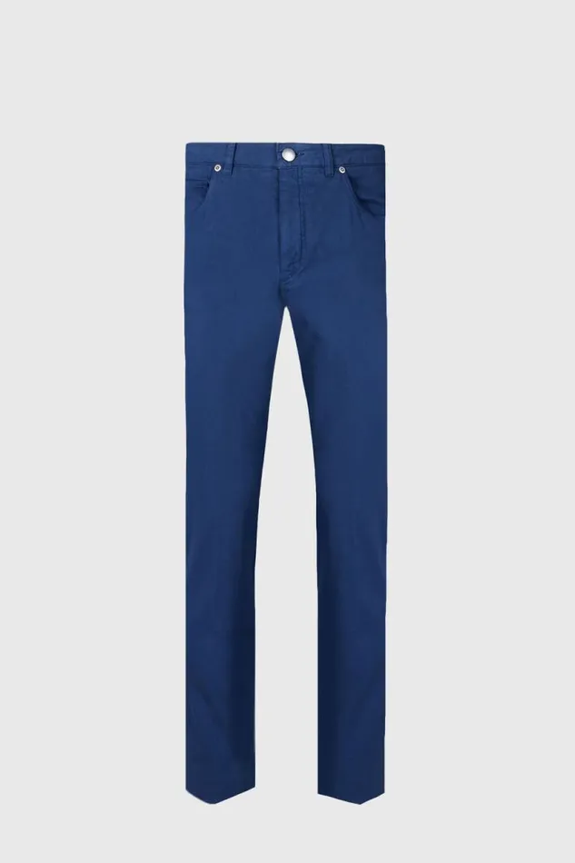Mens Paul Stuart Pants Cotton Five Pocket Pant Dark Blue