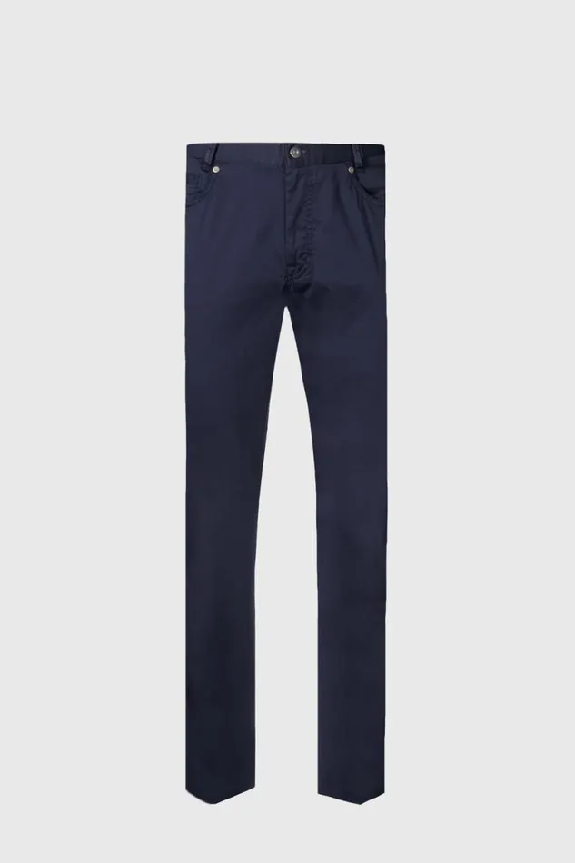 Mens Paul Stuart Pants Cotton Five Pocket Pant Navy