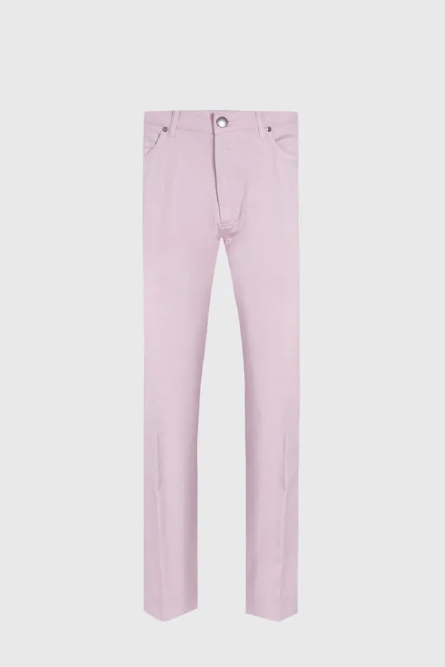 Mens Paul Stuart Pants Five Pocket Gabardine Twill Pant Light Pink