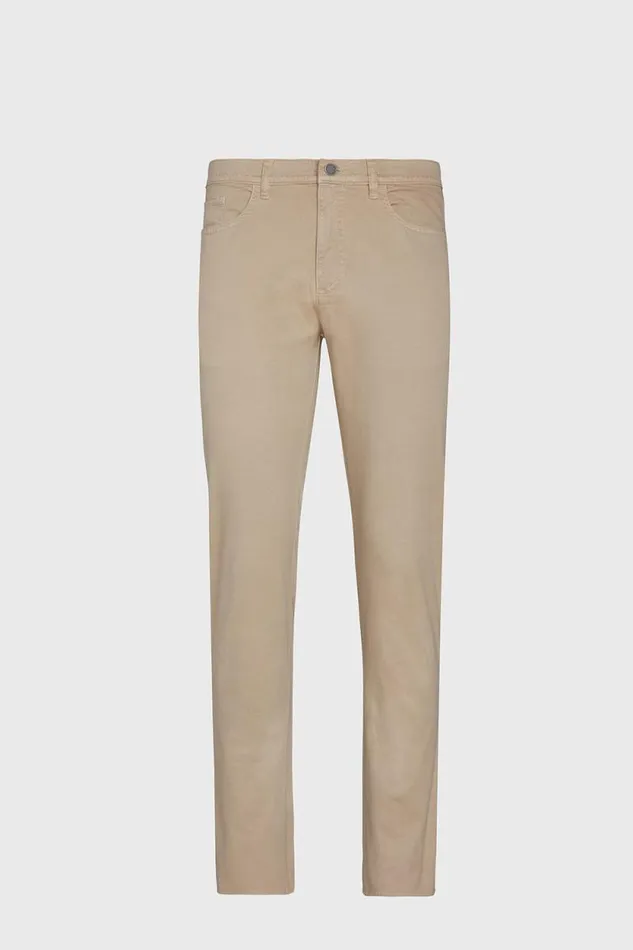 Mens Paul Stuart Pants Five Pocket Pima Cotton Pant Khaki