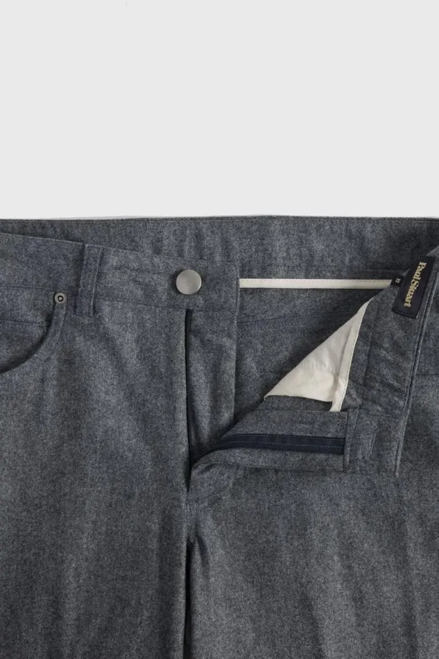 Mens Paul Stuart Pants Merino Wool Five Pocket Pant Medium Grey Mens Paul Stuart Pants Merino Wool Five Pocket Pant Medium Grey