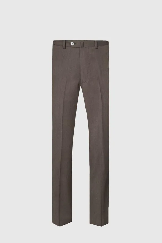Mens Paul Stuart Pants Wool Soft Cavalry Twill Trouser Dark Brown