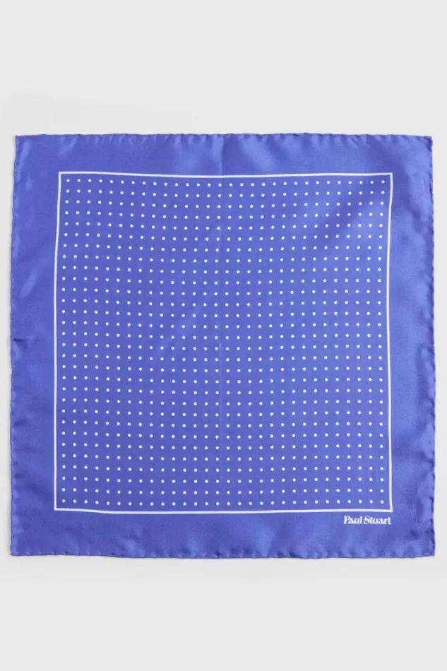 Mens Paul Stuart Pocket Squares Silk Twill Dot Print Pocket Square Purplewhite Mens Paul Stuart Pocket Squares Silk Twill Dot Print Pocket Square Purplewhite