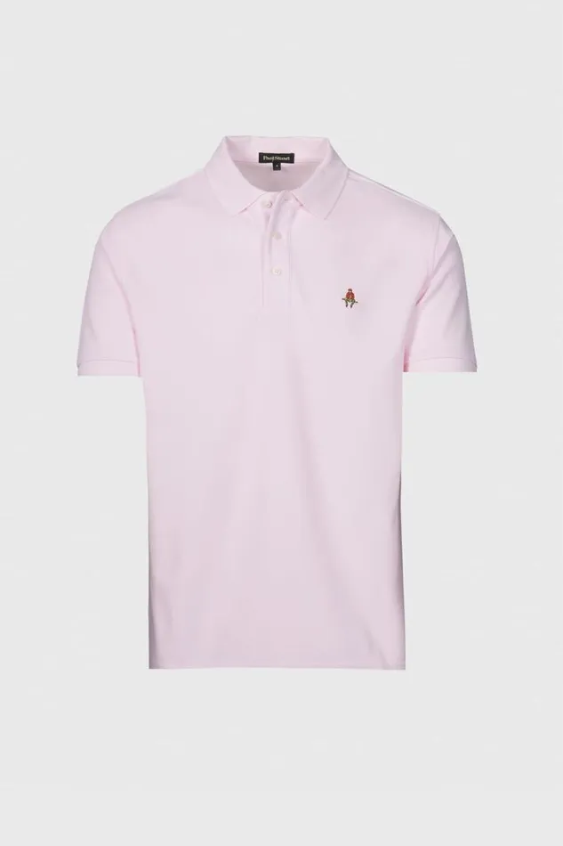 Mens Paul Stuart Polos and TShirts Cotton Piqu Logo Polo Light Pink