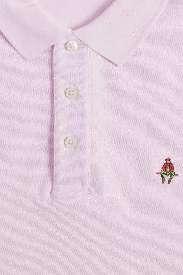 Mens Paul Stuart Polos and TShirts Cotton Piqu Logo Polo Light Pink Mens Paul Stuart Polos and TShirts Cotton Piqu Logo Polo Light Pink
