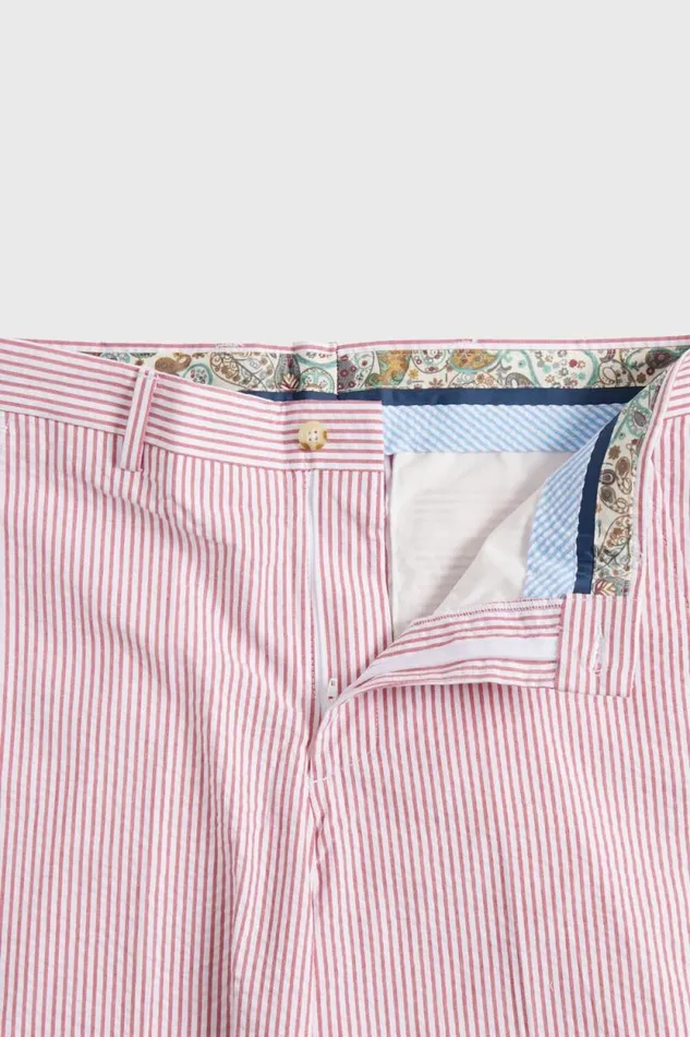 Mens Paul Stuart Shorts and Swim Trunks Cotton Seersucker Walk Short Red Mens Paul Stuart Shorts and Swim Trunks Cotton Seersucker Walk Short Red