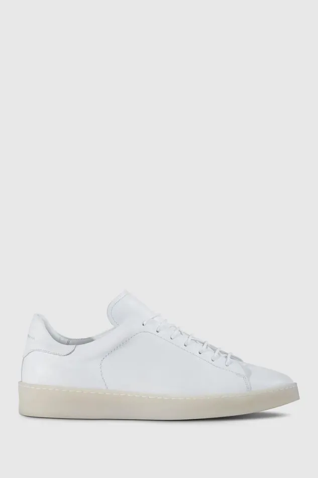 Mens Paul Stuart Sneakers Boston Leather Derby White