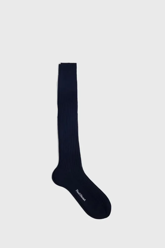 Mens Paul Stuart Socks All Year Cotton Dress Sock Navy