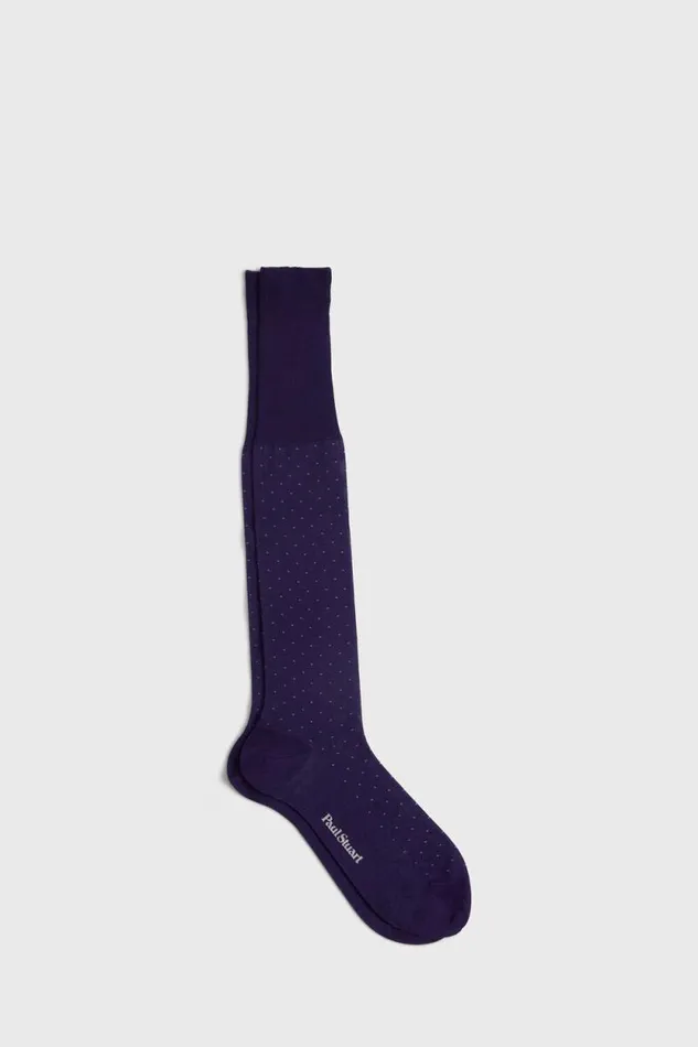 Mens Paul Stuart Socks Cotton Bird039s Eye Sock Purple