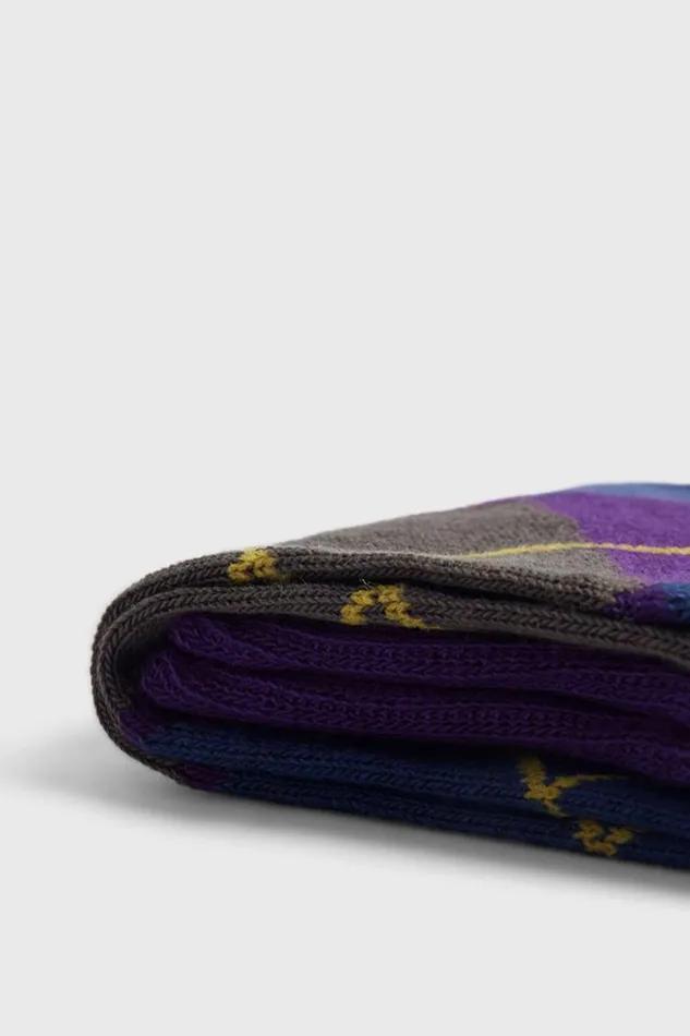 Mens Paul Stuart Socks Cotton Blend Argyle Sock Purple Mens Paul Stuart Socks Cotton Blend Argyle Sock Purple
