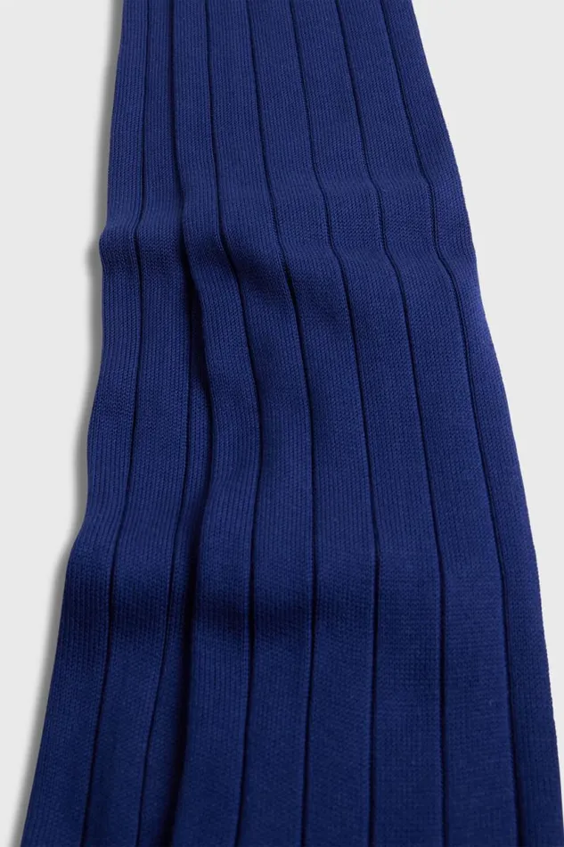 Mens Paul Stuart Socks Pima Cotton Wide Rib Sock Dark Blue Mens Paul Stuart Socks Pima Cotton Wide Rib Sock Dark Blue