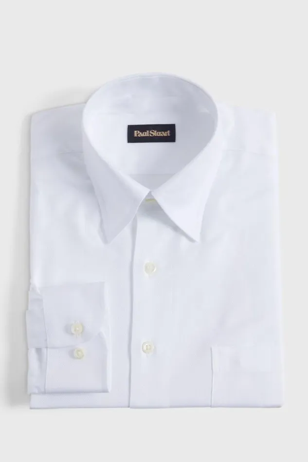 Mens Paul Stuart Sport Shirts Classic Cotton Twill Sport Shirt White Mens Paul Stuart Sport Shirts Classic Cotton Twill Sport Shirt White